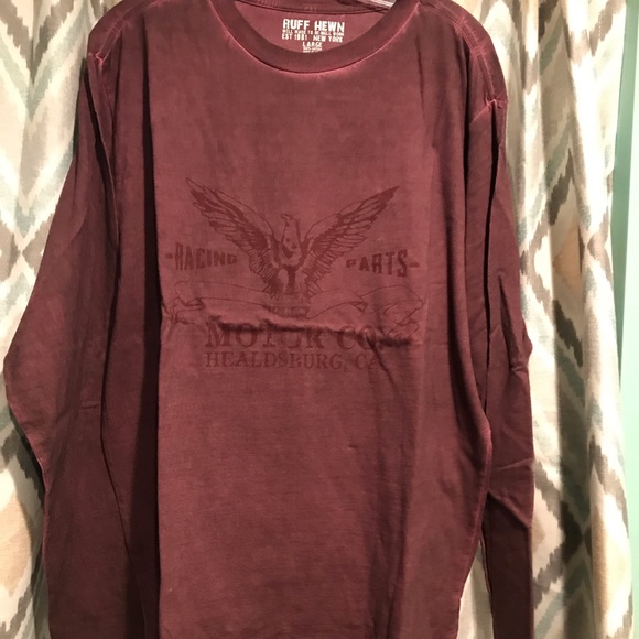 Ruff Hewn Other - Ruff Hewn New Mens Long Sleeve Shirt Purple Black